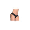 String ouvert brésilien noir en dentelle